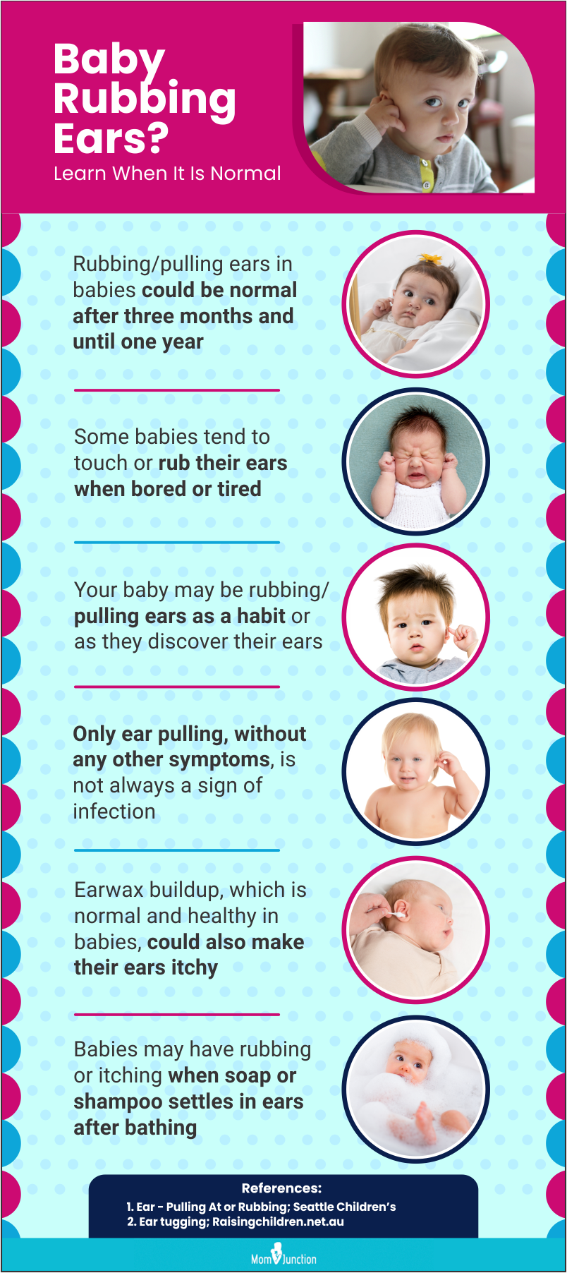 baby rubing ears (infographic)