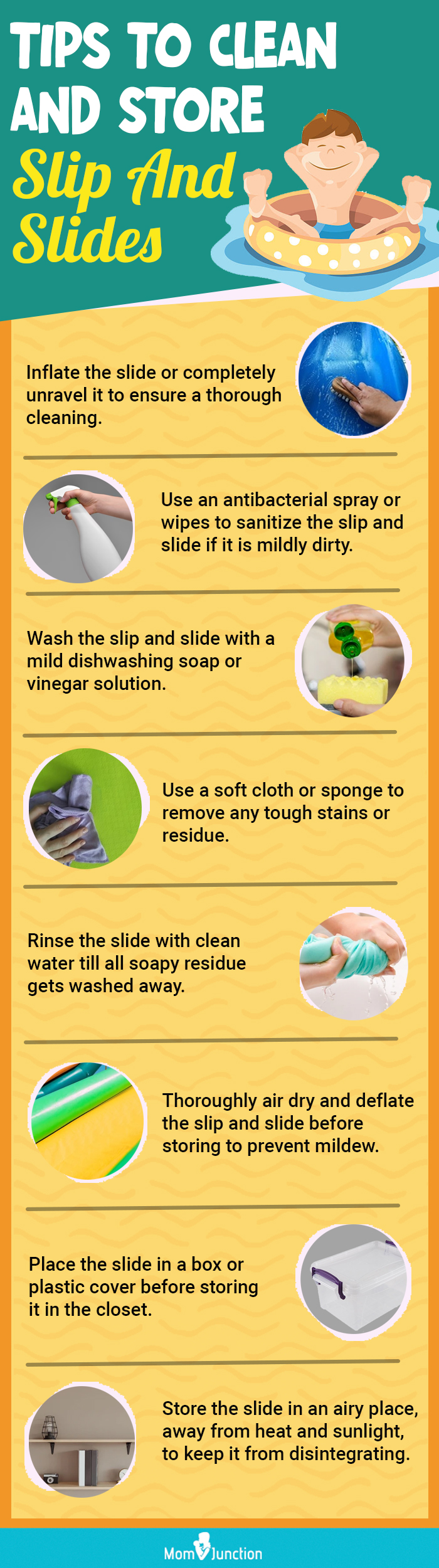 Tips To Clean And Store Slip And Slides (infographic)