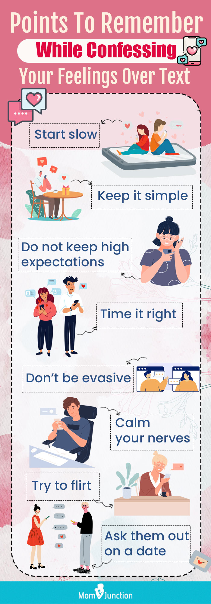 tips to tell someone you like them over text (infographic)