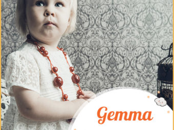 Gemma, Italian feminine name meaning precious stone